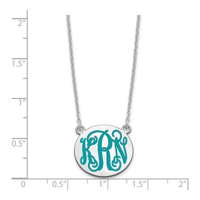 Sterling Silver Personalized Monogram Necklace – view 3