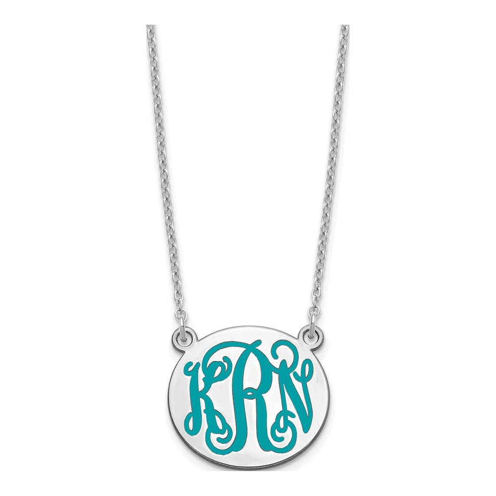 Sterling Silver Personalized Monogram Necklace