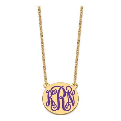 Gold-Plated Sterling Silver Personalized Monogram Necklace – view 2