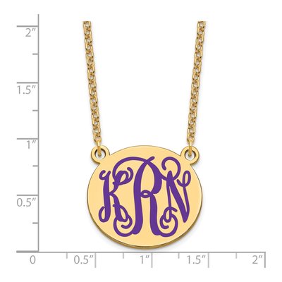 Gold-Plated Sterling Silver Personalized Monogram Necklace – view 3