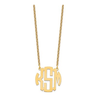Gold-Plated Sterling Silver Personalized Monogram Necklace – view 2
