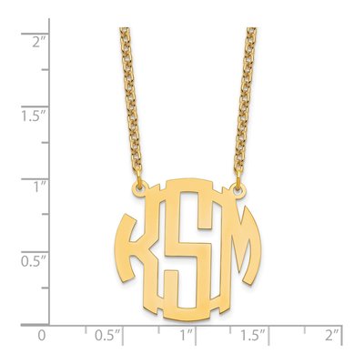 Gold-Plated Sterling Silver Personalized Monogram Necklace – view 3