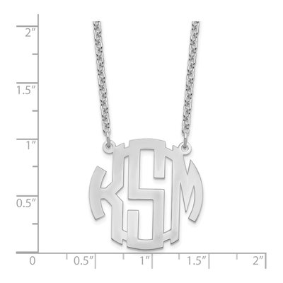Sterling Silver Personalized Monogram Necklace – view 3