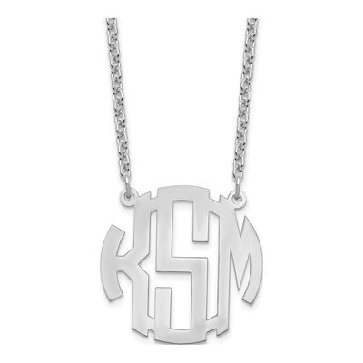 Sterling Silver Personalized Monogram Necklace