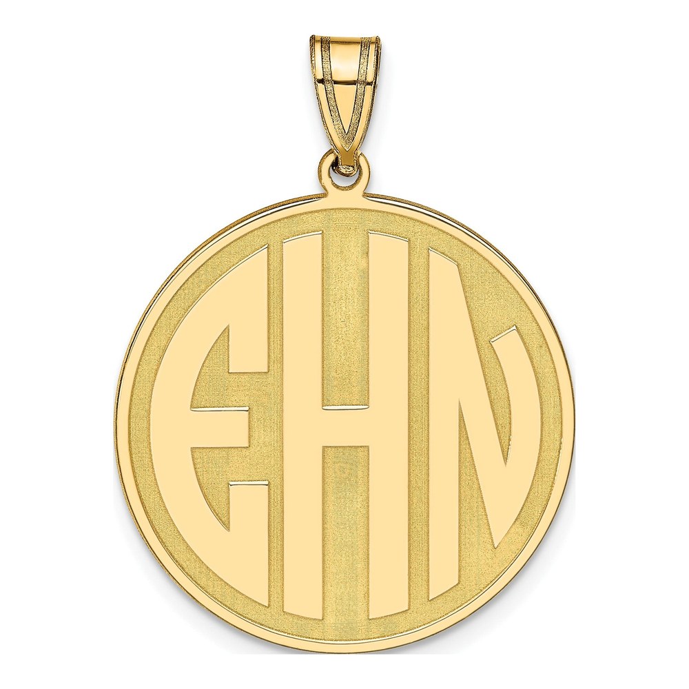 Personalized Round Letter Monogram Pendant