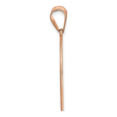 14K Rose Gold Block Letter Circle Pendant – view 2