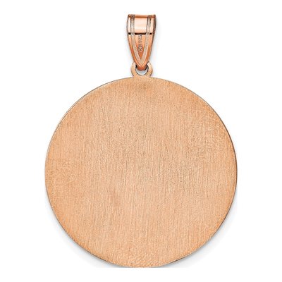14K Rose Gold Block Letter Circle Pendant – view 4