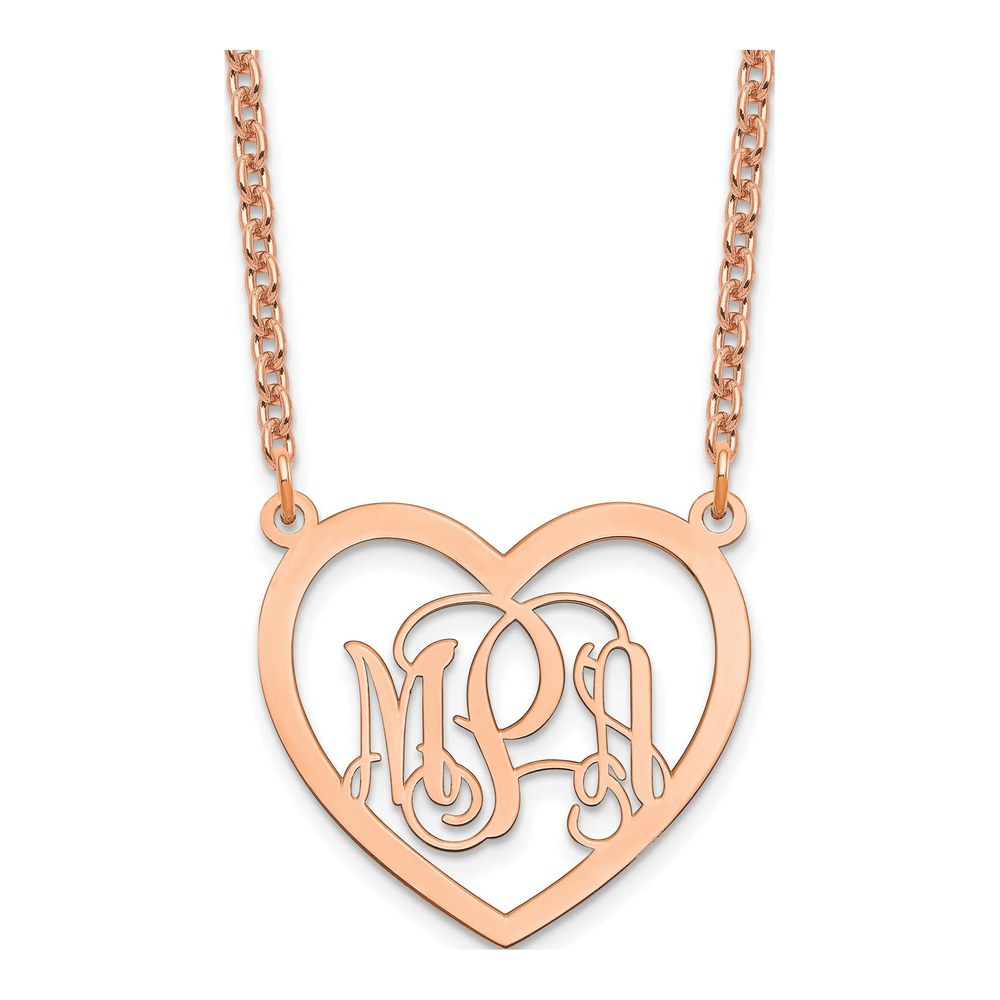 Personalized Monogram Heart Necklace