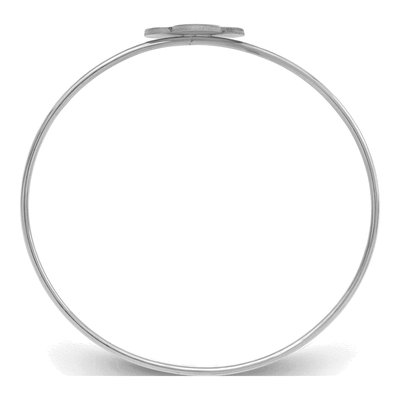 Sterling Silver Personalized Clover Monogram Bangle Bracelet – view 2