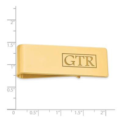 Sterling Silver Monogram Money Clip – view 3