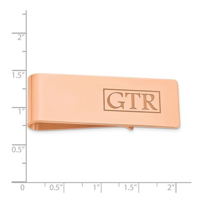 Men's Personalized Rose-Plated Money Clip – view 3