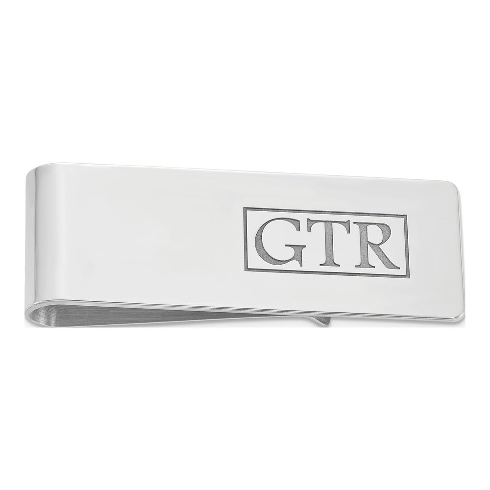 Personalized Sterling Silver Initial Money Clip