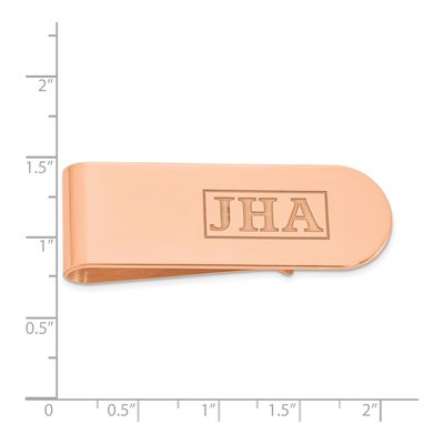 14K Rose Gold Monogram Money Clip – view 3