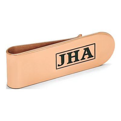 14K Rose Gold Monogram Money Clip – view 5