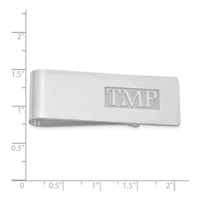 Personalized Sterling Silver Monogram Money Clip – view 3