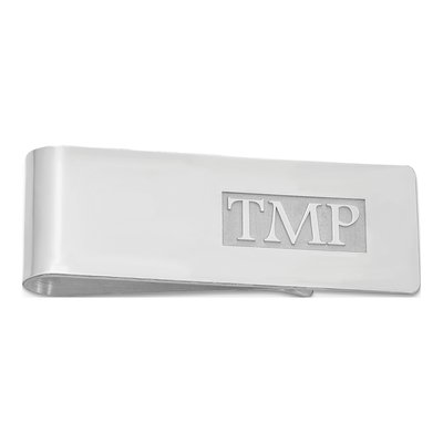 Personalized Sterling Silver Monogram Money Clip