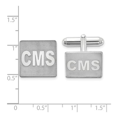 Men's Sterling Silver Monogram Cuff Links – view 2