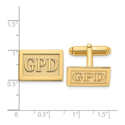 Personalized Monogram Cuff Links – view 2