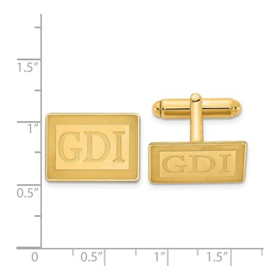 Men's SS Gold-Plated Monogram Cuff Links – view 2