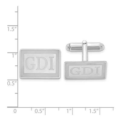 Men's Sterling Silver Monogram Rectangle Cuff Links – view 2