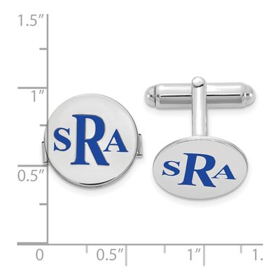 Personalized Monogram Cuff Links – view 2