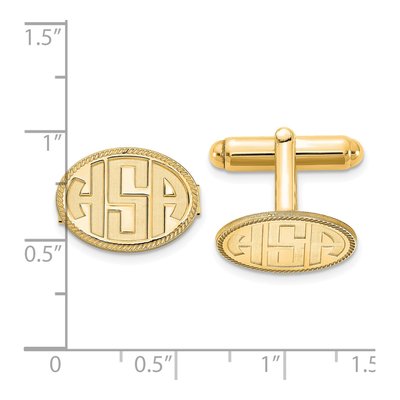 Men's Personalized Monogram Cuff Links – view 2