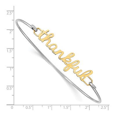 Gold-Plated Sterling Silver Name Plate on Bangle Bracelet – view 5
