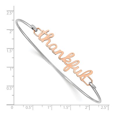 Rose Gold-Plated Sterling Silver Personalized Name Plate Bangle Bracelet – view 6