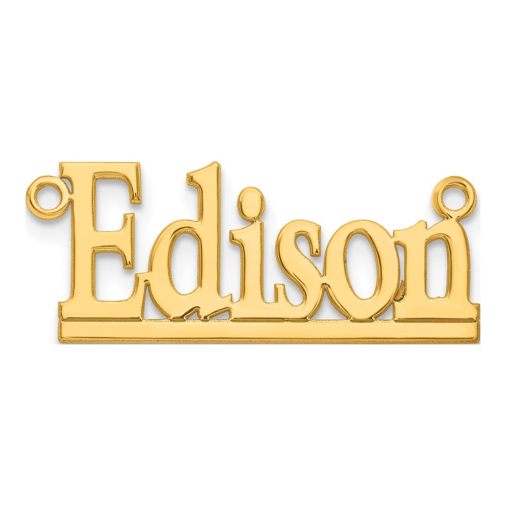 Gold-Plated Sterling Silver Personalized Name Plate Pendant