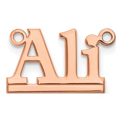 14K Rose Gold Personalized Name Plate Pendant – view 2
