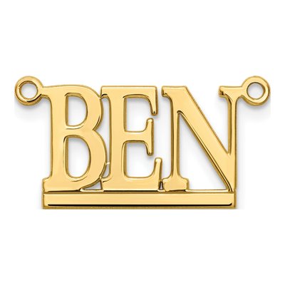 Gold-Plated Sterling Silver Personalized Name Plate Pendant – view 2