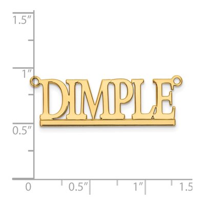 Gold-Plated Sterling Silver Personalized Name Plate Pendant – view 3