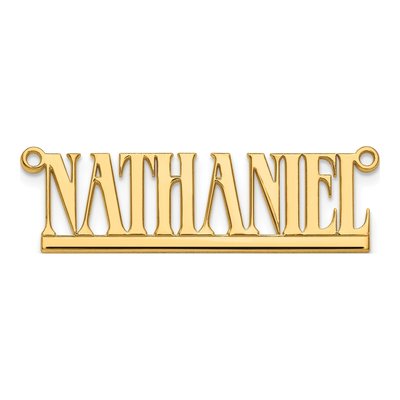 Gold-Plated Sterling Silver Personalized Name Plate Pendant – view 4