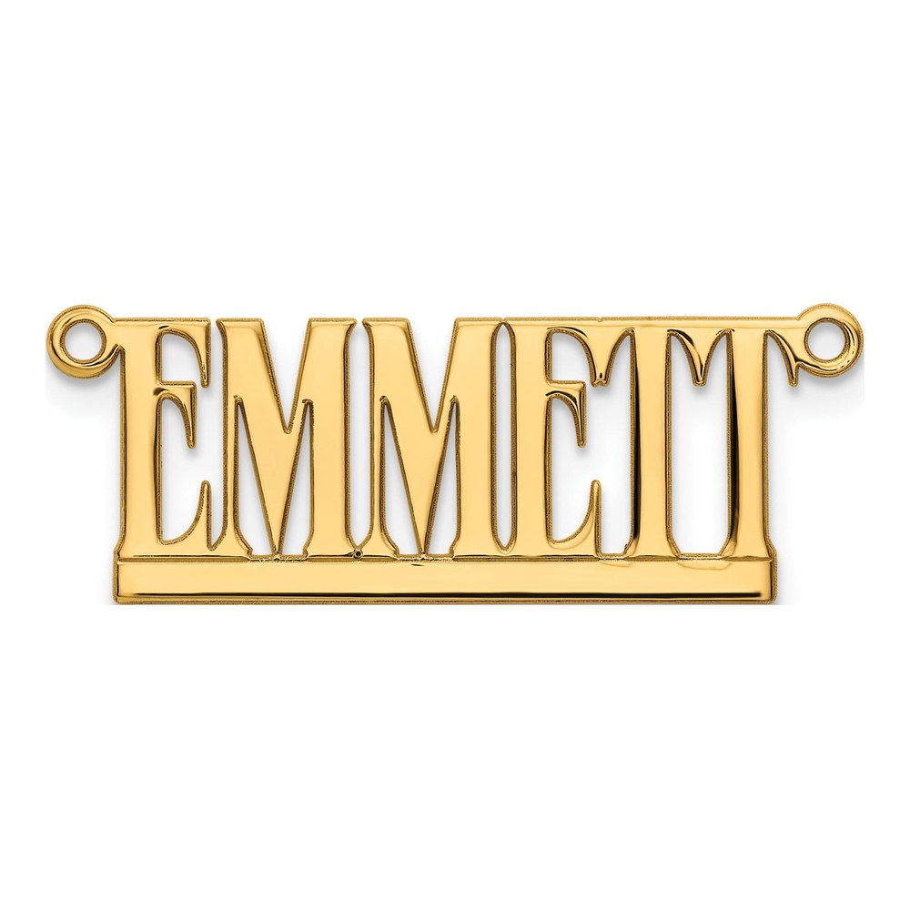 Gold-Plated Sterling Silver Personalized Name Plate Pendant