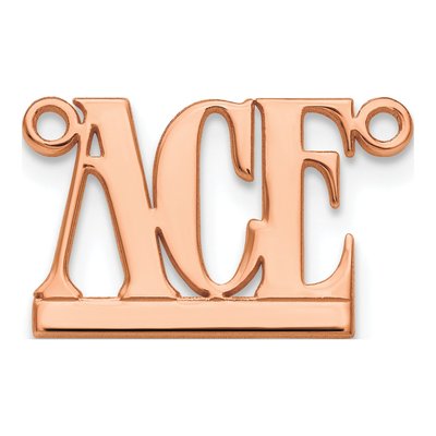 14K Rose Gold Aegina Font Name Plate Pendant – view 2