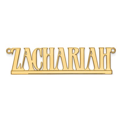 Gold-Plated Sterling Silver Personalized Name Plate Pendant – view 4