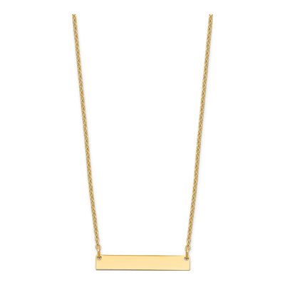 Gold-Plated Sterling Silver Personalized Bar Necklace – view 3