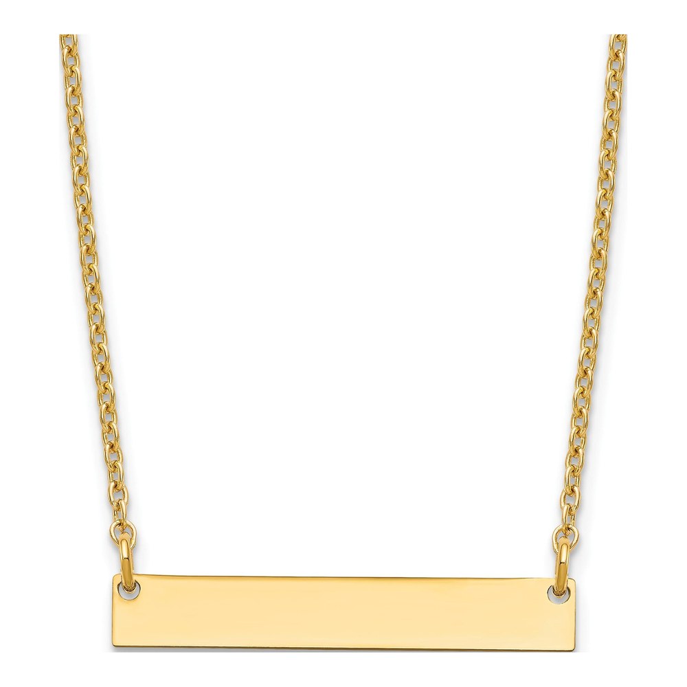 Gold-Plated Sterling Silver Personalized Bar Necklace