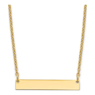 Gold-Plated Sterling Silver Personalized Bar Necklace