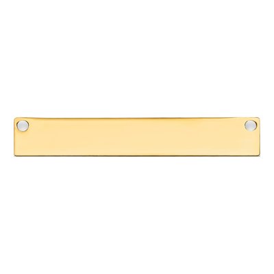 14K Yellow Gold Small Blank Bar Finding