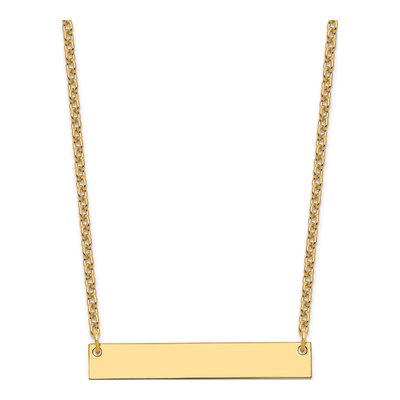 Gold-Plated Sterling Silver Personalized Bar Necklace – view 3