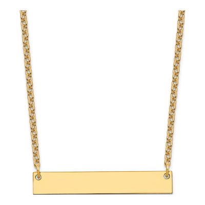 Gold-Plated Sterling Silver Personalized Bar Necklace