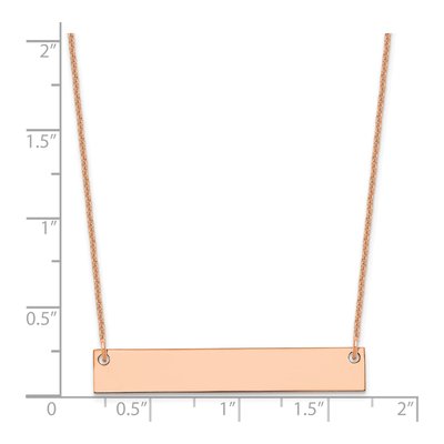 14K Rose Gold Bar Necklace – view 2