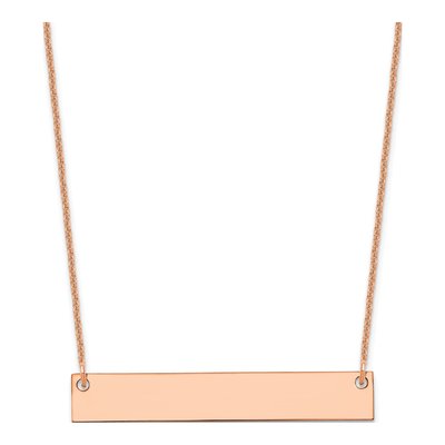 14K Rose Gold Bar Necklace