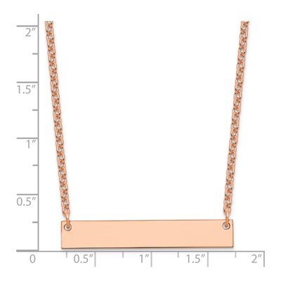 Rose Gold-Plated Sterling Silver Bar Necklace – view 2