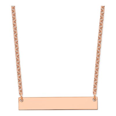 Rose Gold-Plated Sterling Silver Bar Necklace