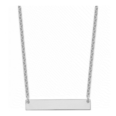 Sterling Silver Personalized Medium Bar Necklace – view 3