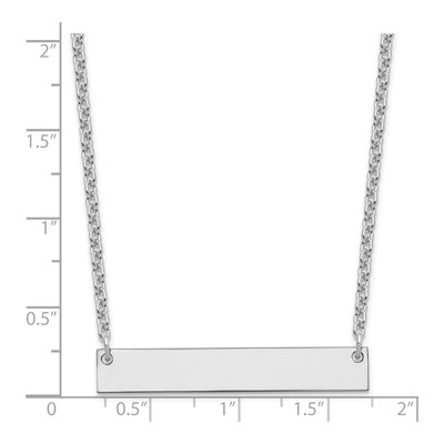 Sterling Silver Personalized Medium Bar Necklace – view 4