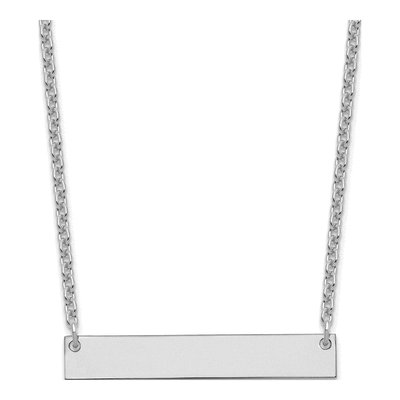 Sterling Silver Personalized Medium Bar Necklace
