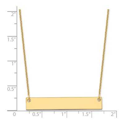 14K Yellow Gold Personalized Bar Necklace – view 3